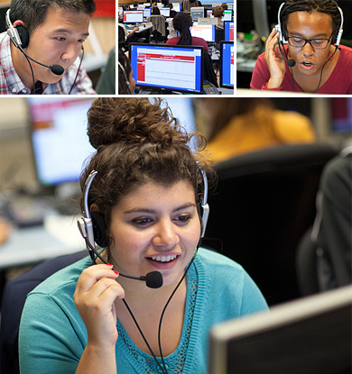Cornell Annual Fund student callers collage